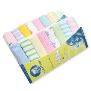 8Pack Baby Soft Bath Towel Washcloth Wipe handkerchief Knit Terry 