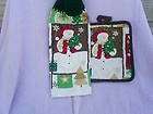 SNOWMAN Hand Towel Kitchen Bath Bar Country Winter deco  