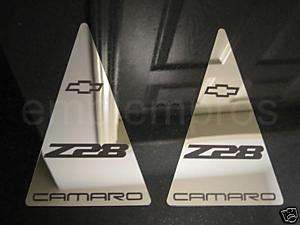    02 CAMARO Z28 SAIL PANEL COVERS SET, MIRROR STAINLESS STEEL  