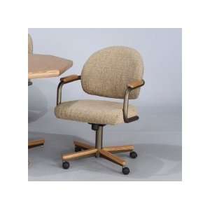 Chromcraft Chromcraft Core Tilt Swivel Chair with Wheat Fabric (Set of 