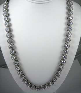 full white diamond style halo cluster chain King Johnny Dang pave row 