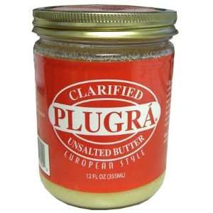 Plugra Clarified Unsalted Butter, 12 oz (355ml) JAR  