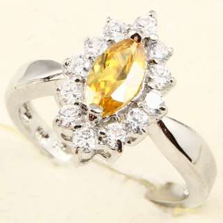 5x7mm MARQUISE CUT YELLOW SAPPHIRE RING  