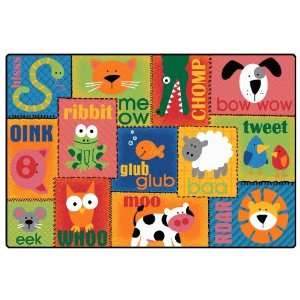   Sounds Toddler Rectangle Classroom Rug by Carpets for Kids Baby