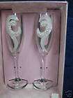 lovely new wedding wine glasses to ast bride groom nib
