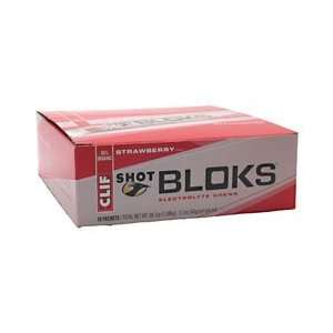  Clif Shot Bloks Electrolyte Chews   Strawberry   18 ea 