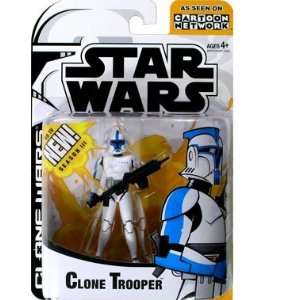   Wars Animated Series 2  Clone Trooper (Blue Highlights) Action Figure
