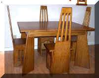 table chair dining room set arts crafts mission quarter sawn oak 
