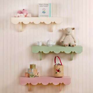 Scalloped Cottage Shelves Childrens Room Wall Decor  