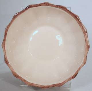 BELGIUM Art Pottery Bowl   #126 Brown Glaze w/Gold Midline Line  