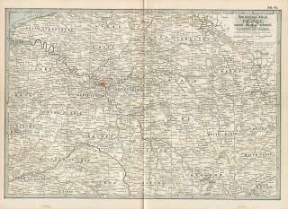 FRANCE set of 3 authentic Antique Maps 30x40cm PARIS 108 years old 
