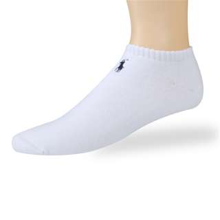 Polo Ralph Lauren mens socks Classic Cotton no show white 3 pairs 