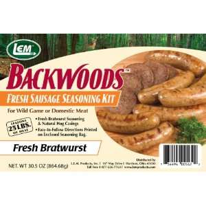 LEM Products Backwoods Fresh Bratwurst Kit  Sports 