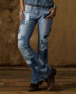 Denim & Supply Ralph Lauren Jeans, Wainscott Flare Leg Patchwork 