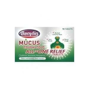  Benylin Mucus Cough & Cold All in One Relief Tablets 