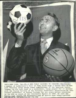 1974 Bob Cousy Holding His Balls High  