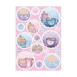  Kanban Crafts Couture Cafe Die Cut Punch Out Sheet 8X12 High Tea 