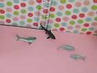 Miniture Sea Sharks dolphin Figure Cake Toppers Toy Lot 3sf