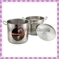Stainless 16 Qt. Double Boiler With Cover  