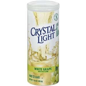 Crystal Light White Grape Drink Mix, (12 Quart) 1.43 Ounce Canisters 