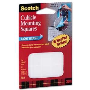  Cubicle Mounting Squares, Lightweight, Removable, 11/16 