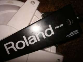 Vintage Roland PD 80R 8 Drum Trigger V drums   V Pad Mesh Head Dual 