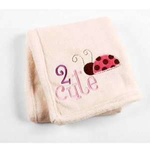  2 cute Ladybug   Ecru Blanket By Kidsline Baby