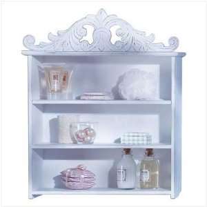  Crowned Shelf Victorian Wall Bath Room Rack White Decor 