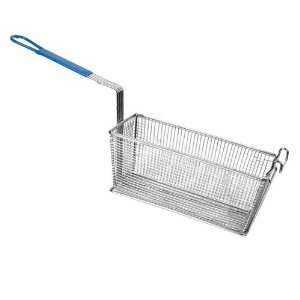  Fry Basket, 13 x 6 1/2 x 5 Deep, Green Handle Kitchen 