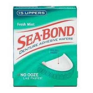  Sea Bond Upper Denture Adhesive Wafers Fresh Mint 15 