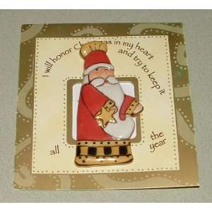  KB Design Porcelain Santa Claus Brooch 