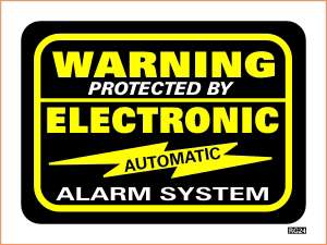   SYSTEM ALARM SYSTEM WARNING SIGN ELECTRONIC SECURITY ALARM SYSTEM SIGN