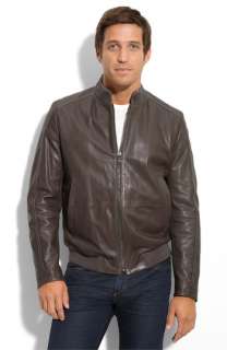 BOSS Black Nadino Trim Fit Lambskin Leather Jacket  