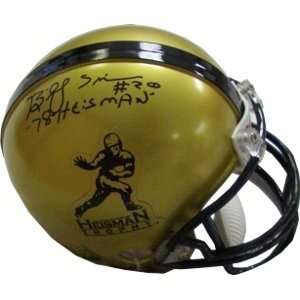 Billy Sims Autographed Mini Helmet   Heisman 78 Heisman