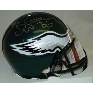 Brian Westbrook Signed Mini Helmet   EAGLES JSA   Autographed NFL Mini 