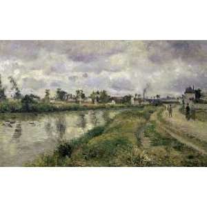  The Rivers Edge by Camille Pissarro 16.00X9.88. Art 