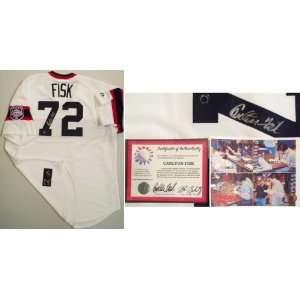 Carlton Fisk Signed White Sox 80s Style Majestic Jersey