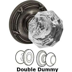  Double dummy crystal clear knob with ribbon & reed rose in 