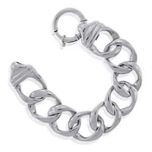   Bling Jewelry Sterling Silver Cuban Link Wide Chain Bracelet Jewelry