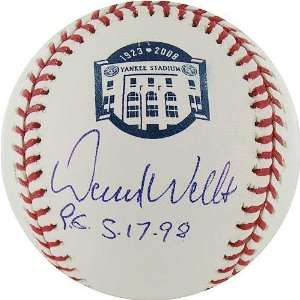 David Wells Yankee Stadium Commemorative Baseball w/ PG 5/17/98 Insc 