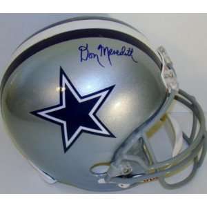  Don Meredith Autographed Helmet   Replica   Autographed 