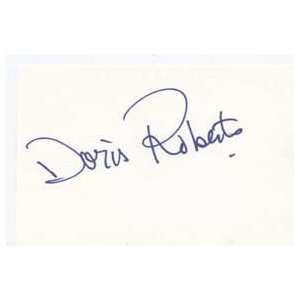 DORIS ROBERTS Signed Index Card In Person
