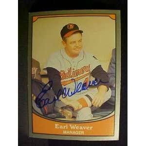 Earl Weaver Baltimore Orioles #108 1990 Baseball Legends Signed 