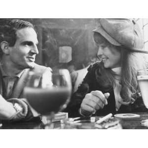 Film Director Francois Truffaut with Actress Julie Christie During 