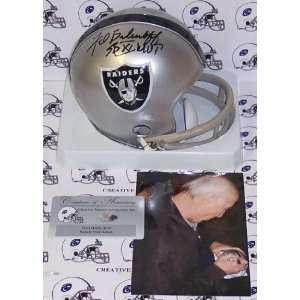 Fred Biletnikoff Hand Signed Raiders Mini Helmet