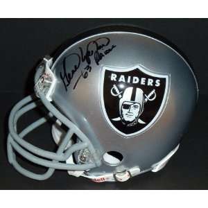 Gene Upshaw Autographed/Hand Signed Oakland Raiders Mini Helmet with 