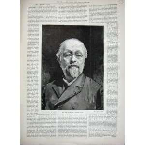  1893 Antique Portrait Hippolyte Adolphe Taine Men