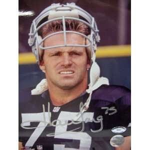 Howie Long Oakland Raiders   Helmet Slid Back   16x20 Autographed 