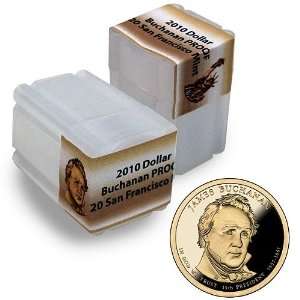  2010 James Buchanan Proof Presidential Dollar Roll Toys 