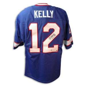 Jim Kelly Hand Signed Bills Blue Throwback Jersey
